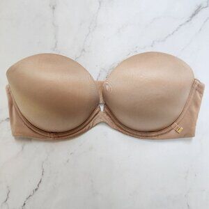Victoria's Secret Very Sexy Strapless Bra Beige Tan Padded Women's 32D
